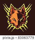 Wolf head esport mascot logo 83063779