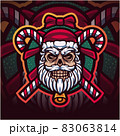 Santa skull head esport mascot logo 83063814