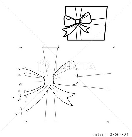 Dot to dot Christmas puzzle for children. Connect dots game. Christmas Gift 83065321