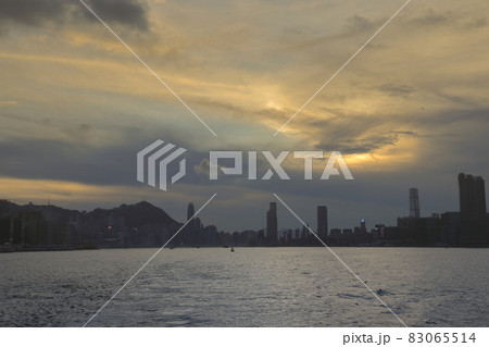 the Victoria Harbour, the cloud day after sunset 21 Sept 2021 the Victoria Harbour, the cloud day after sunset 21 Sept 2021 83065514