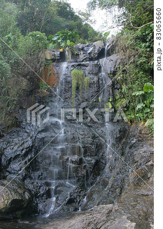a Beautiful Waterfall at the peak, hong kong 83065660