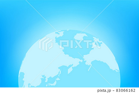 青く光る地球（北半球） 83066162
