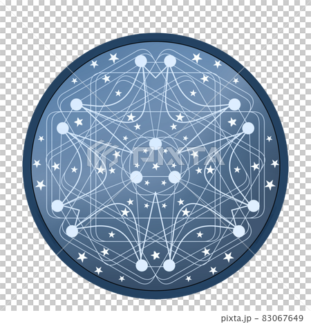 魔術圈圖標藍色插圖 魔術圈圖標藍色插圖 83067649