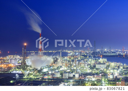 三重_四日市コンビナートの工場夜景 83067821