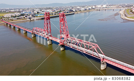 筑後川昇開橋のドローン空撮 筑後川昇開橋のドローン空撮 83068382