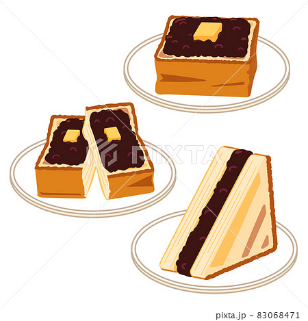 小倉トーストのセット 83068471