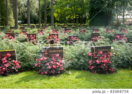 Cemetery in Kouvola, Finland - 6 September 2018. Cemetery in Kouvola, Finland - 6 September 2018. 83068756