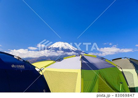富士山とテント_アウトドアイメージ 富士山とテント_アウトドアイメージ 83069847