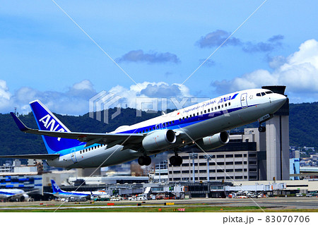 大阪国際空港 逆ラン ANA 飛行機 離陸態勢 スカイパーク 大阪国際空港 逆ラン ANA 飛行機 離陸態勢 スカイパーク 83070706