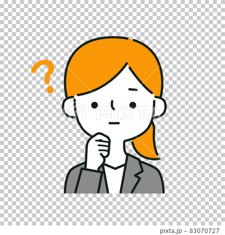 Illustration of a troubled business woman Illustration of a troubled business woman 83070727