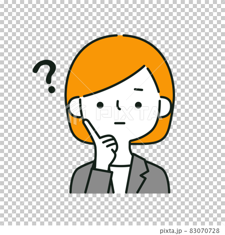 Illustration of a woman in a thinking suit Illustration of a woman in a thinking suit 83070728