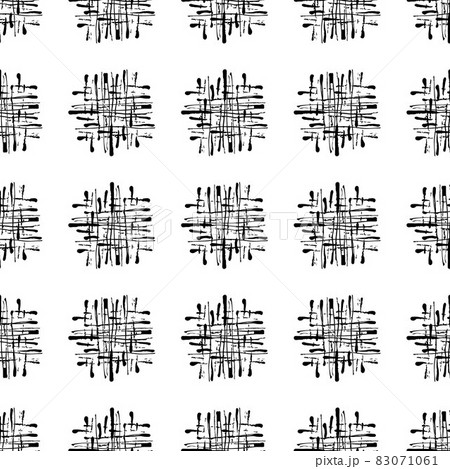 Vector Brush Seamless Pattern Grange Minimalist Geometric Design in Black Color. Modern Grung Collage Background for kids fabric and textile Vector Brush Seamless Pattern Grange Minimalist Geometric Design in Black Color. Modern Grung Collage Background for kids fabric and textile 83071061