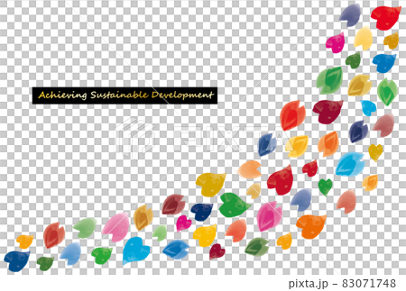 Watercolor petal line of SDGs image Watercolor petal line of SDGs image 83071748