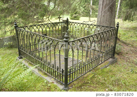 Grave at old beautiful semetery in Finland. 83071820