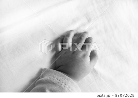 赤ちゃんの手　白黒 83072029