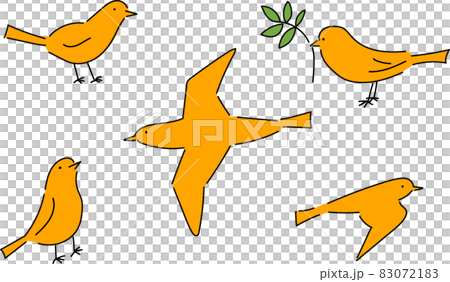 鳥のイラスト　シンプルな鳥のイラスト　鳥 83072183