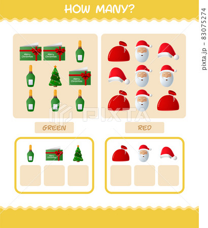 How many cartoon christmas. Counting game. Educational game for pre shool years kids and toddlers How many cartoon christmas. Counting game. Educational game for pre shool years kids and toddlers 83075274