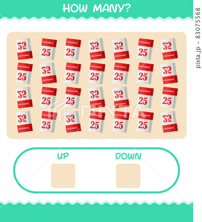 How many cartoon calendar. Counting game. Educational game for pre shool years kids and toddlers 83075568