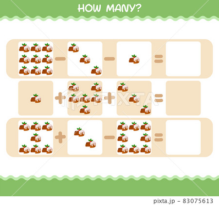 How many cartoon christmas cake. Counting game. Educational game for pre shool years kids and toddlers 83075613