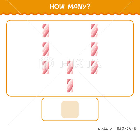 How many cartoon marshmallow. Counting game. Educational game for pre shool years kids and toddlers 83075649
