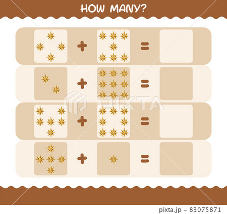 How many cartoon christmas star. Counting game. Educational game for pre shool years kids and toddlers How many cartoon christmas star. Counting game. Educational game for pre shool years kids and toddlers 83075871
