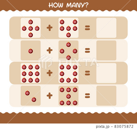 How many cartoon christmas ornament. Counting game. Educational game for pre shool years kids and toddlers How many cartoon christmas ornament. Counting game. Educational game for pre shool years kids and toddlers 83075872