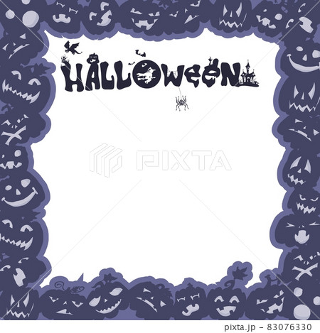 frame purple with pumpkins for holiday halloween frame purple with pumpkins for holiday halloween 83076330