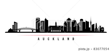 Auckland skyline horizontal banner. Auckland skyline horizontal banner. 83077054