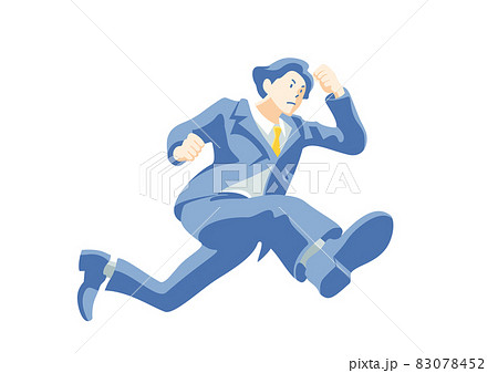 スーツで走るビジネスマン　 83078452