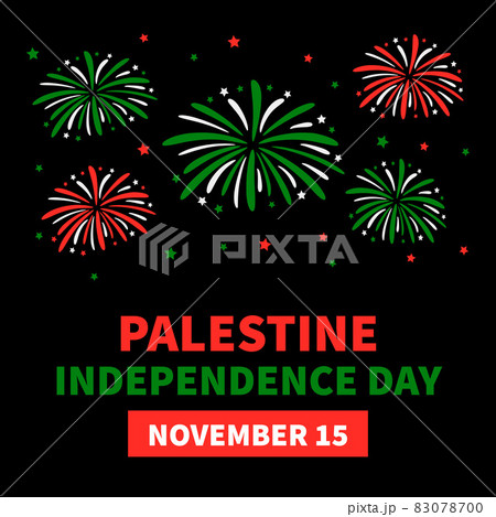 Palestine Independence Day typography poster. National holiday celebrated on November 15. Vector template for banner, greeting card, flyer, etc Palestine Independence Day typography poster. National holiday celebrated on November 15. Vector template for banner, greeting card, flyer, etc 83078700