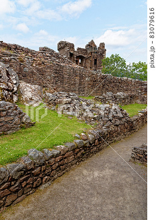 Urquhart Castle on the shore of Loch Ness 83079616