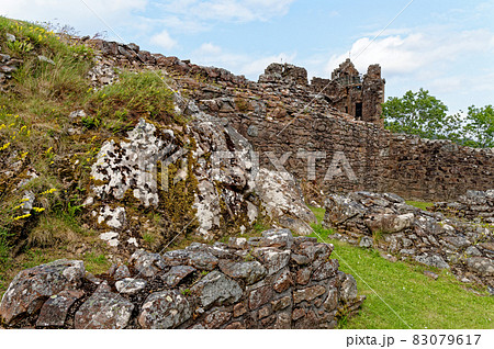 Urquhart Castle on the shore of Loch Ness 83079617