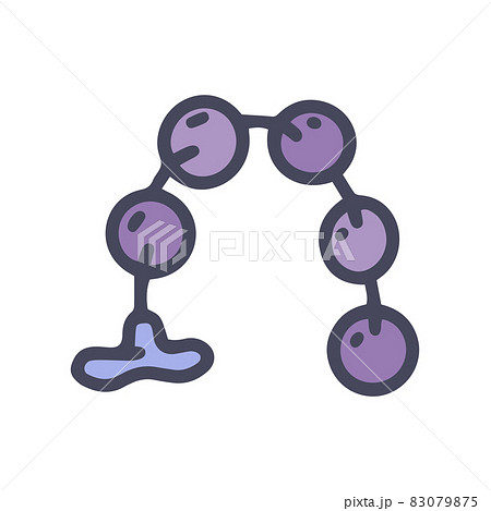 anal beads color vector doodle simple icon 83079875