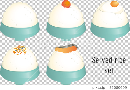 よそわれた大盛のごはんセット 83080699