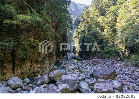三重県　大台町　大杉谷　渓谷　風景 83082085