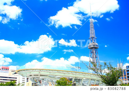 名古屋市、名古屋テレビ塔とオアシス21の風景 名古屋市、名古屋テレビ塔とオアシス21の風景 83082788