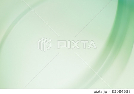 緑色系抽象的背景　くすみ緑色のゆるやかな曲線・ライン　 83084682