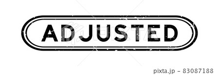 Grunge black adjusted word rubber seal stamp on white background Grunge black adjusted word rubber seal stamp on white background 83087188