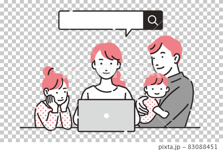 人物 パソコンで調べるファミリー 人物 パソコンで調べるファミリー 83088451