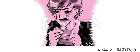 70年代少女漫画少ない預金残高を見て絶望するイケメン天然パーマ 83088648