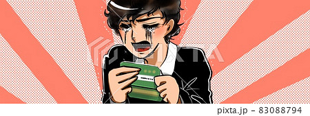 70年代少女漫画給料up通帳を見て嬉し泣きするイケメン天然パーマ 70年代少女漫画給料up通帳を見て嬉し泣きするイケメン天然パーマ 83088794