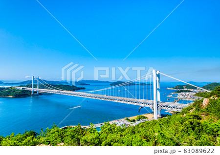 岡山県倉敷市 瀬戸大橋 （鷲羽山第一展望台から） 83089622