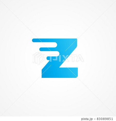 Letter Z streaking with fluid effect. Initial alphabet logo design template suitable for kids product, food and drink, toys, supplement, vitamin etc. Blue as color identity. Vector illustration Letter Z streaking with fluid effect. Initial alphabet logo design template suitable for kids product, food and drink, toys, supplement, vitamin etc. Blue as color identity. Vector illustration 83089851
