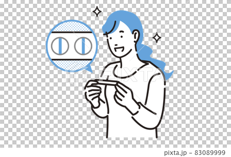 一個看到懷孕測試很高興的女人 83089999