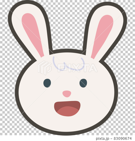 Rabbit face animal cartoon 83090674