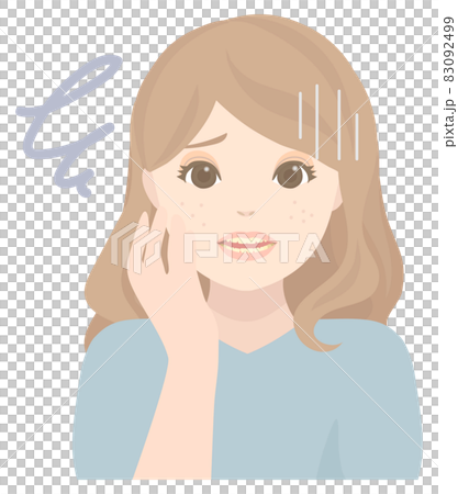 肌荒れが気になる女性 肌荒れが気になる女性 83092499
