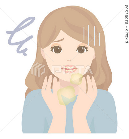 口臭が気になる女性 83092503