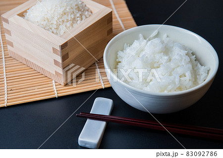 日本食 ごはん 白米イメージ クローズアップ素材 日本食 ごはん 白米イメージ クローズアップ素材 83092786