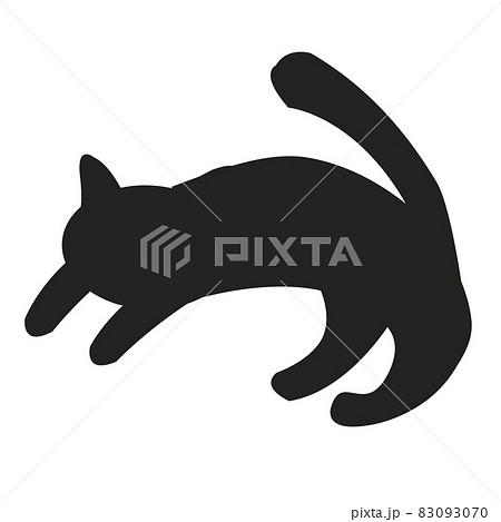 黒猫 シルエットのイラスト素材