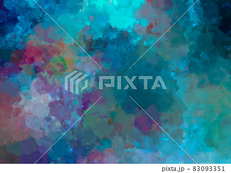 暗闇に光る水彩の水色テクスチャ背景 暗闇に光る水彩の水色テクスチャ背景 83093351